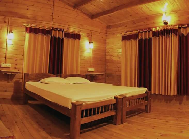 interior room at tree hut at thottada beach house